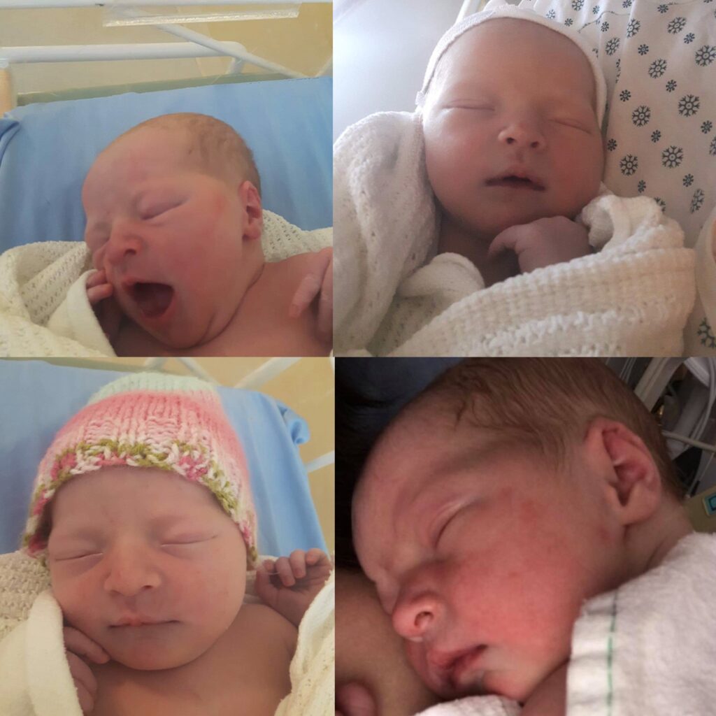 Pictures of Kennedy after her birth